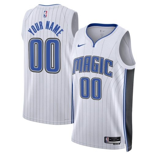 Nike Orlando Magic #00 Unisex Swingman Custom Jersey White - Association Edition - Image 3