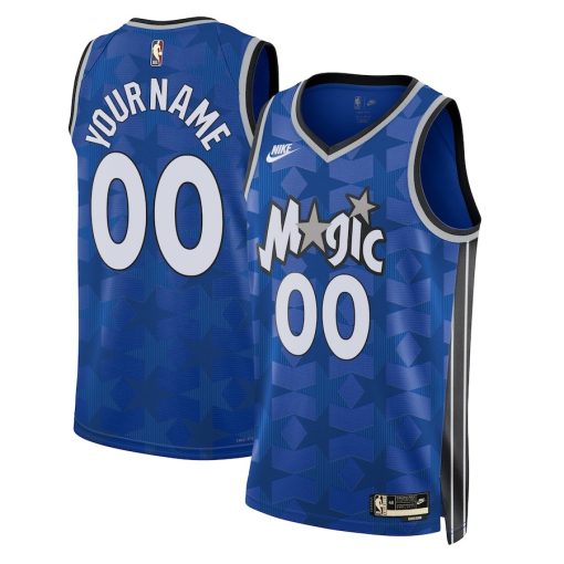 Nike Orlando Magic #00 Unisex 2023/24 Swingman Custom Jersey – Classic Edition - Blue - Image 3