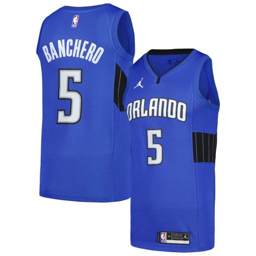 Nike Orlando Magic #5 Paolo Banchero Swingman Player Jersey - Statement Edition - Royal - Image 3