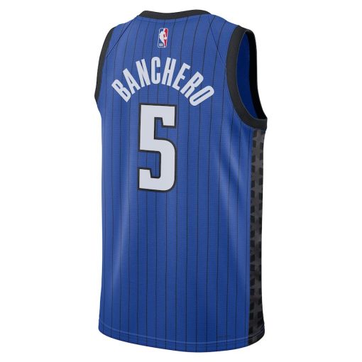 Jordan Orlando Magic #5 Paolo Banchero Unisex Swingman Jersey - Statement Edition - Blue - Image 2