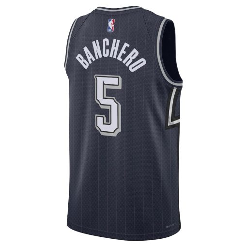 Nike Orlando Magic #5 Paolo Banchero Unisex 2023/24 Swingman Jersey - Navy - City Edition - Image 2