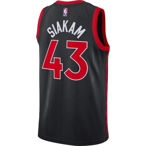 Jordan Toronto Raptors #43 Pascal Siakam 2020/21 Swingman Jersey - Statement Edition - Black - Image 2
