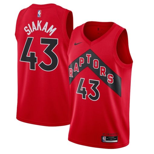 Nike Toronto Raptors #43 Pascal Siakam 2020/21 Icon Swingman Jersey - Red - Image 3