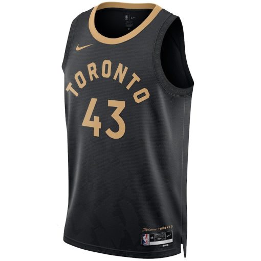 Nike Toronto Raptors #43 Pascal Siakam Unisex 2022/23 Swingman Jersey - City Edition - Black