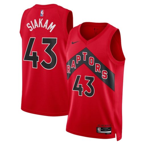 Nike Toronto Raptors #43 Pascal Siakam Unisex Swingman Jersey - Icon Edition - Red - Image 3