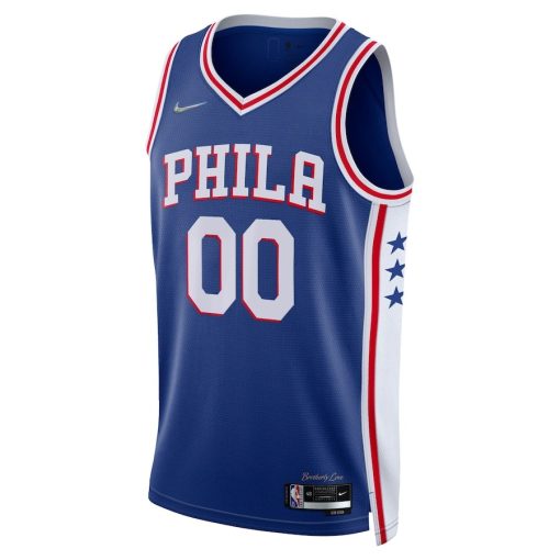 Nike Philadelphia 76ers #00 2021/22 Diamond Swingman Custom Jersey - Icon Edition - Royal