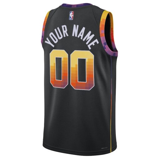 Jordan Phoenix Suns #00 Unisex 2022/23 Swingman Custom Jersey - Statement Edition - Black - Image 2