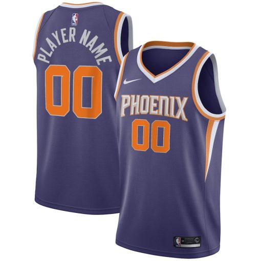 Nike Phoenix Suns #00 2020/21 Swingman Custom Jersey - Icon Edition - Purple - Image 3