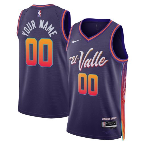 Nike Phoenix Suns #00 Unisex 2023/24 Custom Swingman Jersey - Purple - City Edition - Image 3