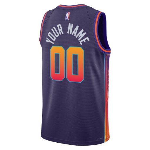 Nike Phoenix Suns #00 Unisex 2023/24 Custom Swingman Jersey - Purple - City Edition - Image 2