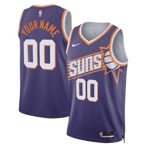 Nike Phoenix Suns #00 Unisex Swingman Custom Jersey - Purple - Icon Edition - Image 3