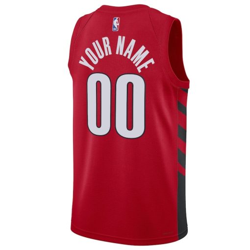 Jordan Portland Trail Blazers #00 Unisex 2022/23 Swingman Custom Jersey - Statement Edition - Red - Image 2