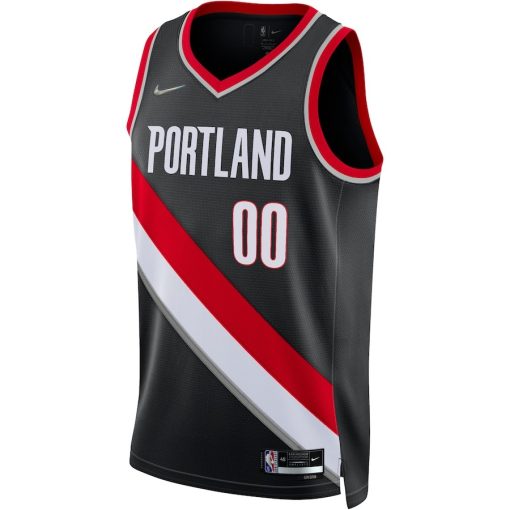 Nike Portland Trail Blazers #00 2021/22 Diamond Swingman Custom Jersey - Icon Edition - Black