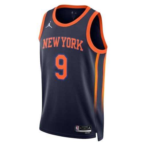Jordan New York Knicks #9 RJ Barrett Unisex Swingman Jersey - Statement Edition - Navy