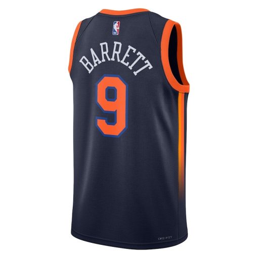 Jordan New York Knicks #9 RJ Barrett Unisex Swingman Jersey - Statement Edition - Navy - Image 2