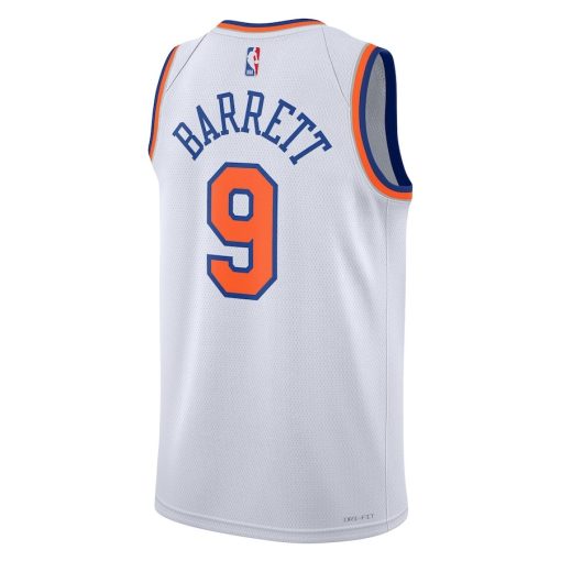 Nike New York Knicks #9 RJ Barrett Unisex Swingman Jersey - Association Edition - White - Image 2