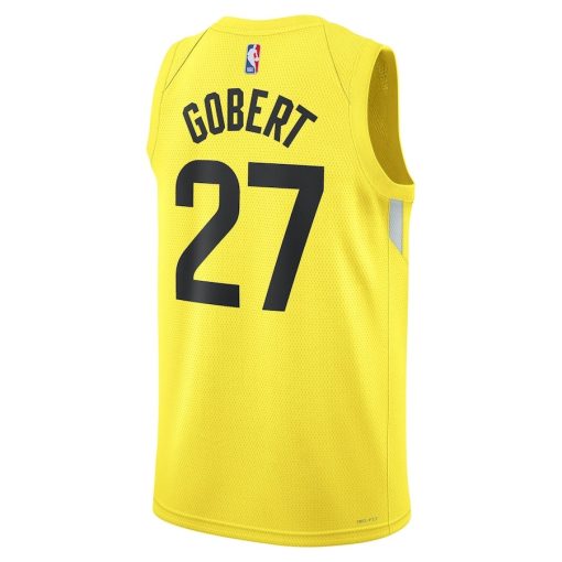 Nike Utah Jazz #27 Rudy Gobert Unisex Swingman Jersey - Icon Edition - Gold - Image 2