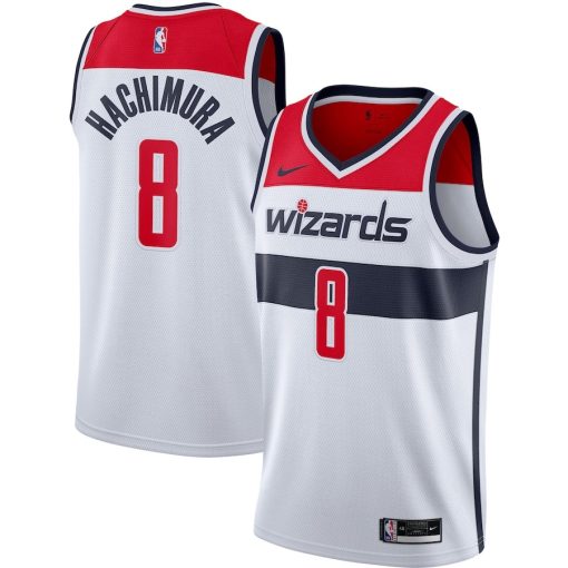 Nike Washington Wizards #8 Rui Hachimura 2020/21 Swingman Jersey - White - Association Edition - Image 3
