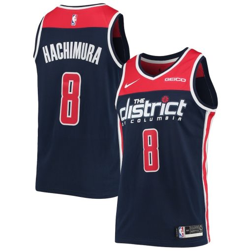 Nike Washington Wizards #8 Rui Hachimura Swingman Player Jersey - Icon Edition - Navy - Image 3