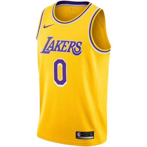 Nike Los Angeles Lakers #0 Russell Westbrook 2020/21 Swingman Player Jersey Gold - Icon Edition