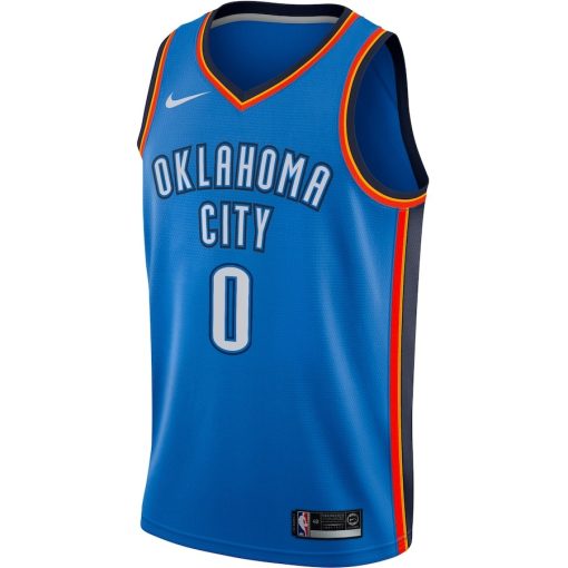 Nike Oklahoma City Thunder #0 Russell Westbrook Swingman Player Jersey - Icon Edition - Blue
