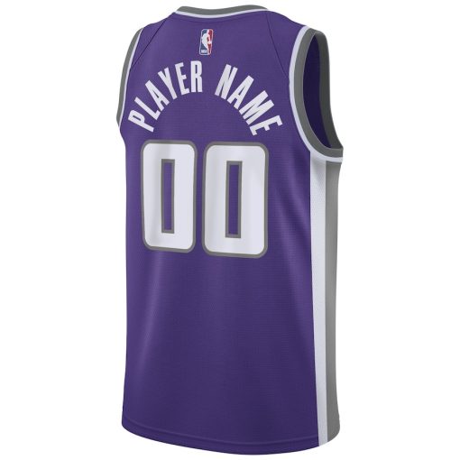 Nike Sacramento Kings #00 Swingman Custom Jersey Purple - Icon Edition - Image 2