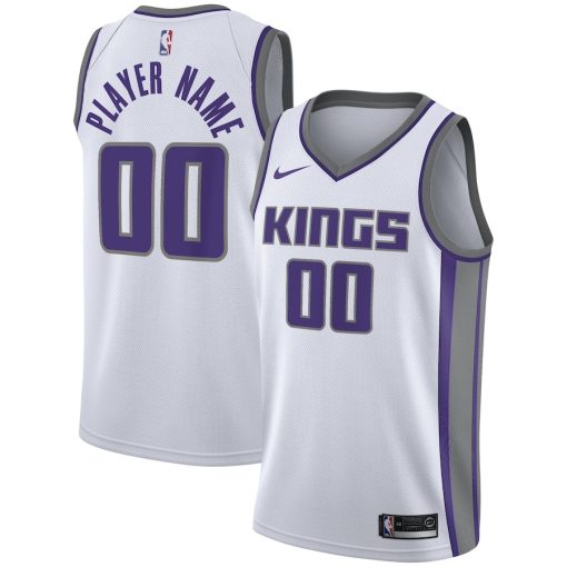 Nike Sacramento Kings #00 Swingman Custom Jersey White - Association Edition - Image 3