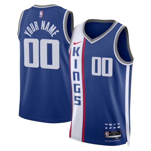 Nike Sacramento Kings #00 Unisex 2023/24 Custom Swingman Jersey - Blue - City Edition - Image 3