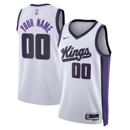 Nike Sacramento Kings #00 Unisex Swingman Custom Jersey - Association Edition - White - Image 3