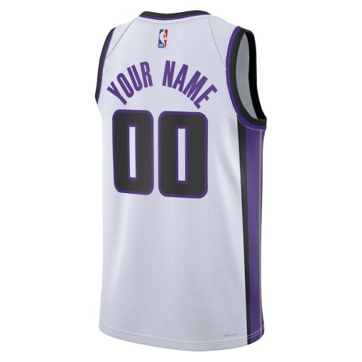 Nike Sacramento Kings #00 Unisex Swingman Custom Jersey - Association Edition - White - Image 2