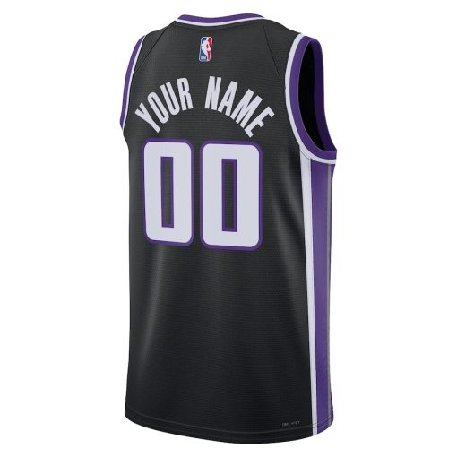 Nike Sacramento Kings #00 Unisex Swingman Custom Jersey - Icon Edition - Black - Image 2