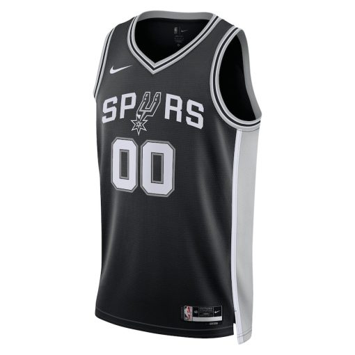 Nike San Antonio Spurs #00 Unisex Swingman Custom Jersey Black - Icon Edition