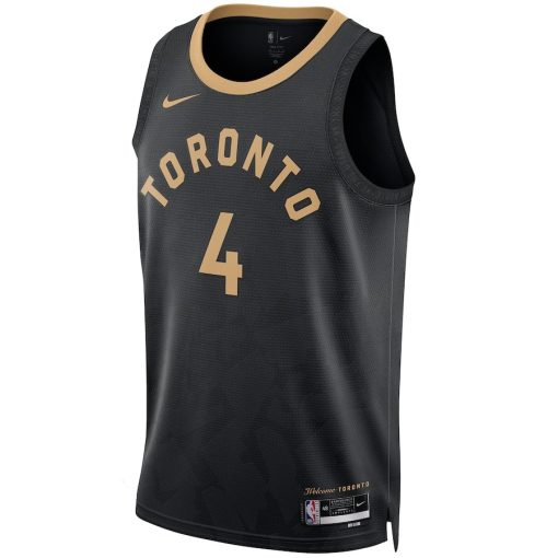 Nike Toronto Raptors #4 Scottie Barnes Unisex 2022/23 Swingman Jersey - City Edition - Black