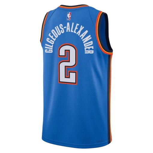 Nike Oklahoma City Thunder #2 Shai Gilgeous-Alexander Unisex Swingman Jersey - Icon Edition - Blue - Image 2