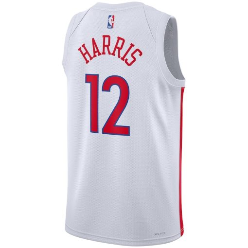 Nike Philadelphia 76ers #12 Tobias Harris Unisex 2022/23 Swingman Jersey - City Edition - White - Image 2