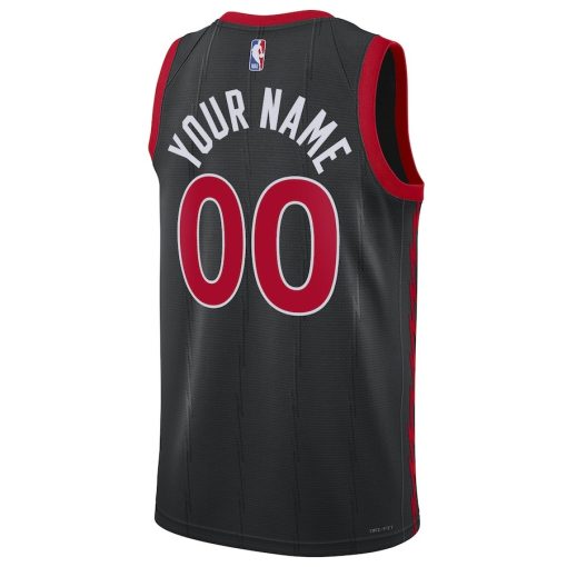 Jordan Toronto Raptors #00 Unisex 2022/23 Swingman Custom Jersey - Statement Edition - Black - Image 2