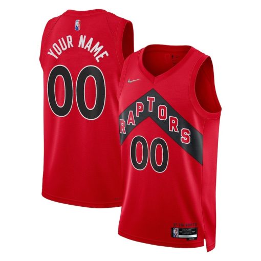 Nike Toronto Raptors 2021/22 Diamond Swingman Custom Jersey - Icon Edition - Red - Image 3