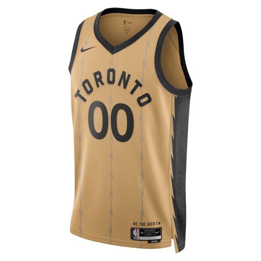 Nike Toronto Raptors #00 Unisex 2023/24 Custom Swingman Jersey - Gold - City Edition