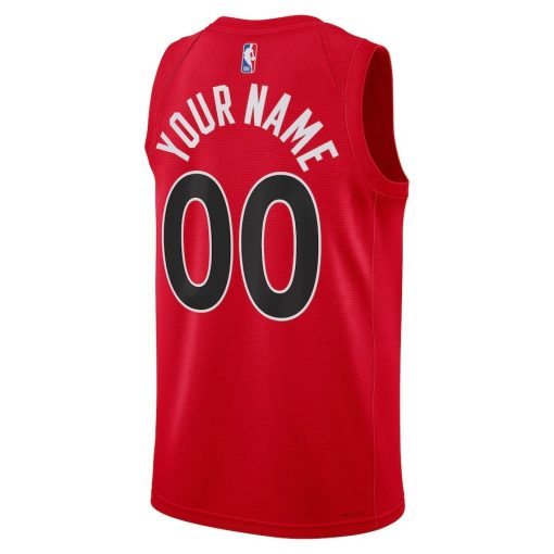 Nike Toronto Raptors #00 Unisex Swingman Custom Jersey Red - Icon Edition - Image 2