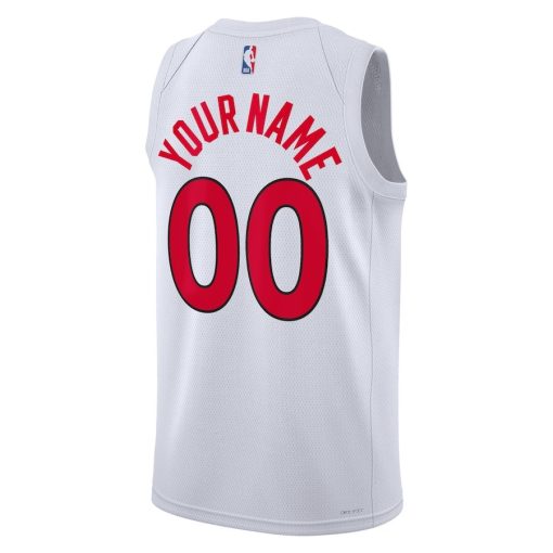 Nike Toronto Raptors #00 Unisex Swingman Custom Jersey White - Association Edition - Image 2