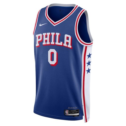 Nike Philadelphia 76ers #0 Tyrese Maxey Unisex Swingman Jersey - Icon Edition - Royal