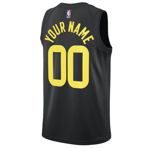 Jordan Utah Jazz #00 Unisex 2022/23 Swingman Custom Jersey - Statement Edition - Black - Image 2