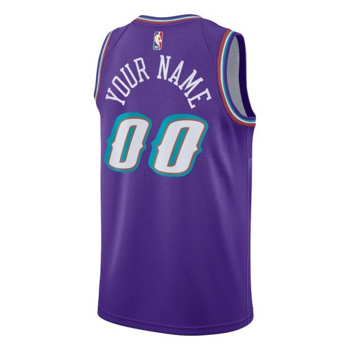 Nike Utah Jazz #00 Unisex 2022/23 Custom Swingman Jersey - Classic Edition - Purple - Image 2