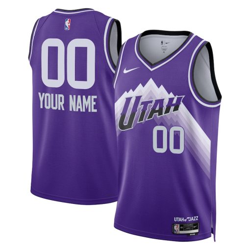 Nike Utah Jazz #00 Unisex 2023/24 Custom Swingman Jersey - Purple - City Edition - Image 3