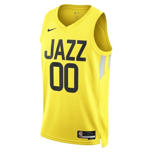 Nike Utah Jazz #00 Unisex Swingman Custom Jersey Gold - Icon Edition