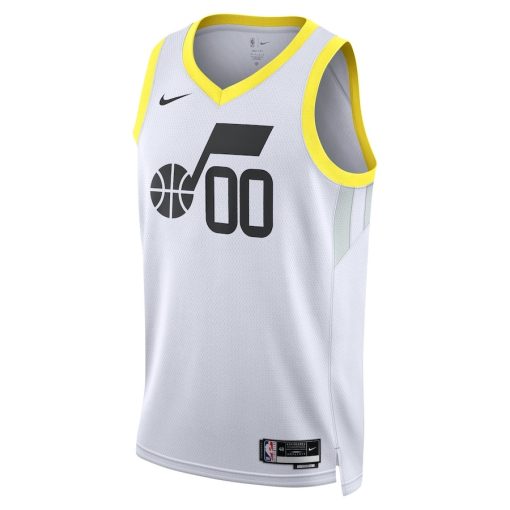 Nike Utah Jazz #00 Unisex Swingman Custom Jersey White - Association Edition