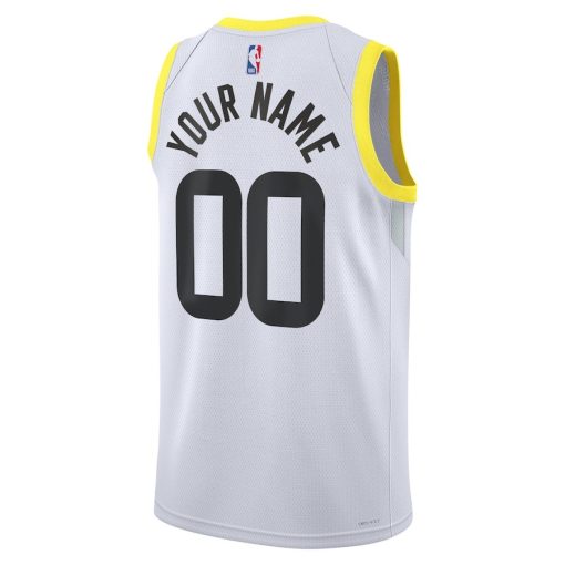 Nike Utah Jazz #00 Unisex Swingman Custom Jersey White - Association Edition - Image 2