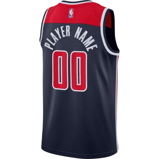 Jordan Washington Wizards #00 Swingman Custom Jersey - Statement Edition - Navy - Image 2