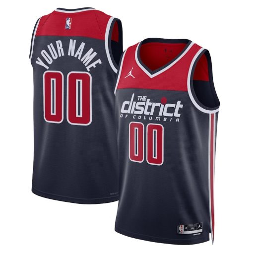 Jordan Washington Wizards #00 Unisex 2022/23 Swingman Custom Jersey - Statement Edition - Navy - Image 3