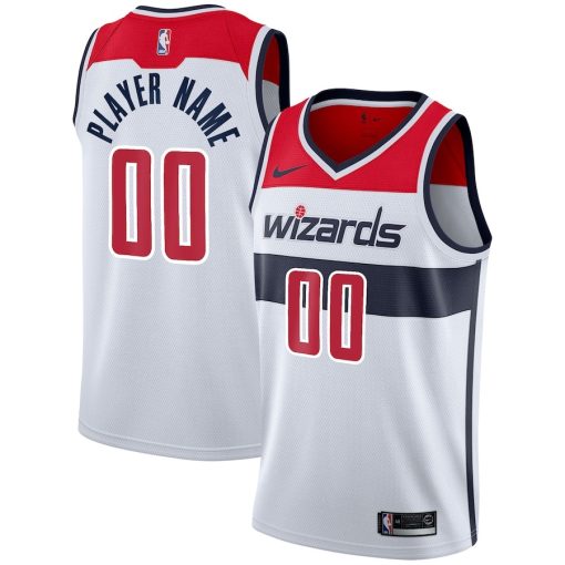 Nike Washington Wizards #00 2020/21 Swingman Custom Jersey - Association Edition - White - Image 3
